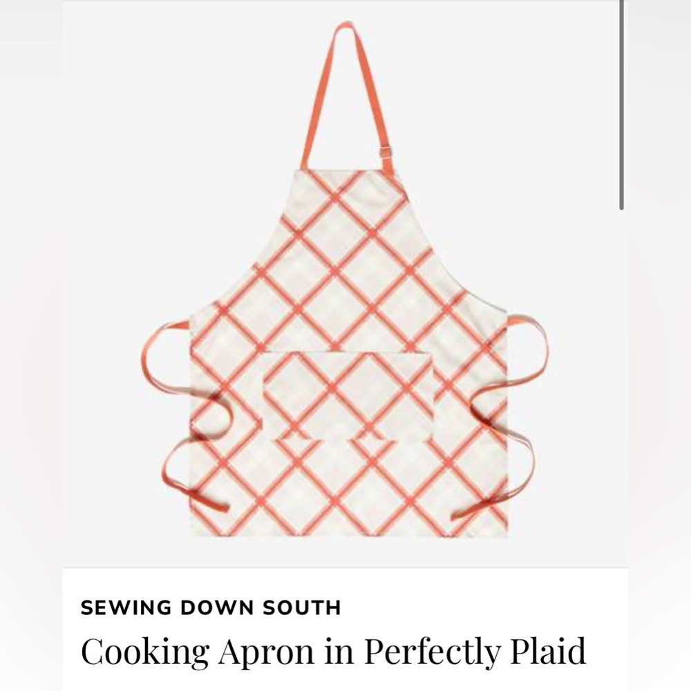 Sewing down south cooking apron nwt